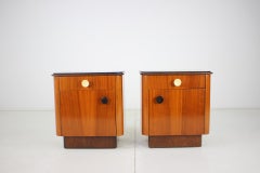 1950s Set of Bedside Tables by Jindrich Halabala, Czechoslovakia