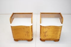 1950s Set of Bedside Tables by Jindrich Halabala, Czechoslovakia