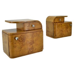 1950s Set of Bedside Tables by Jindrich Halabala, Czechoslovakia