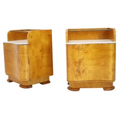 1950s Set of Bedside Tables by Jindrich Halabala, Czechoslovakia