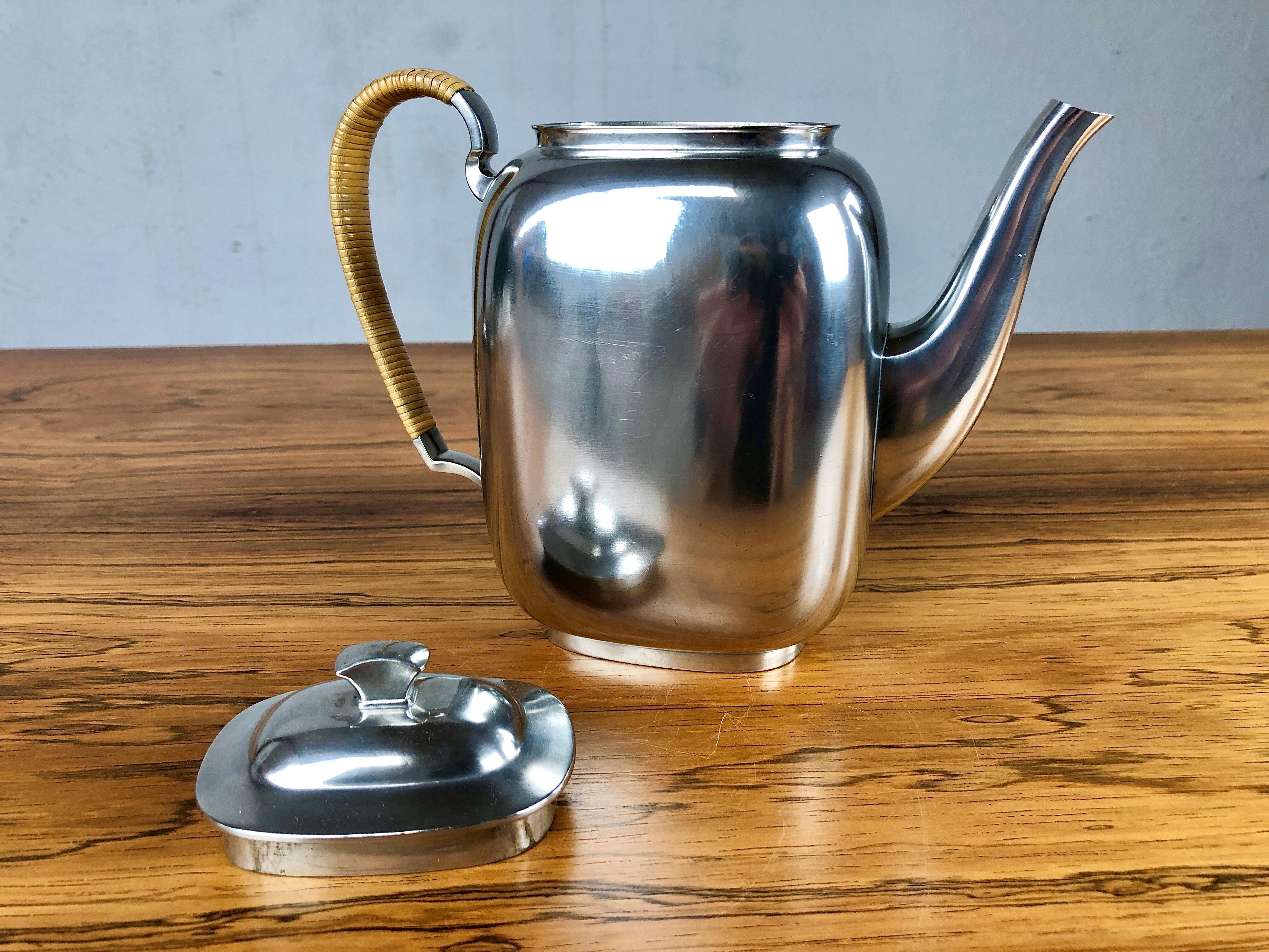1950s Set of Danish Just Andersen Pewter Coffee Service For Sale 1