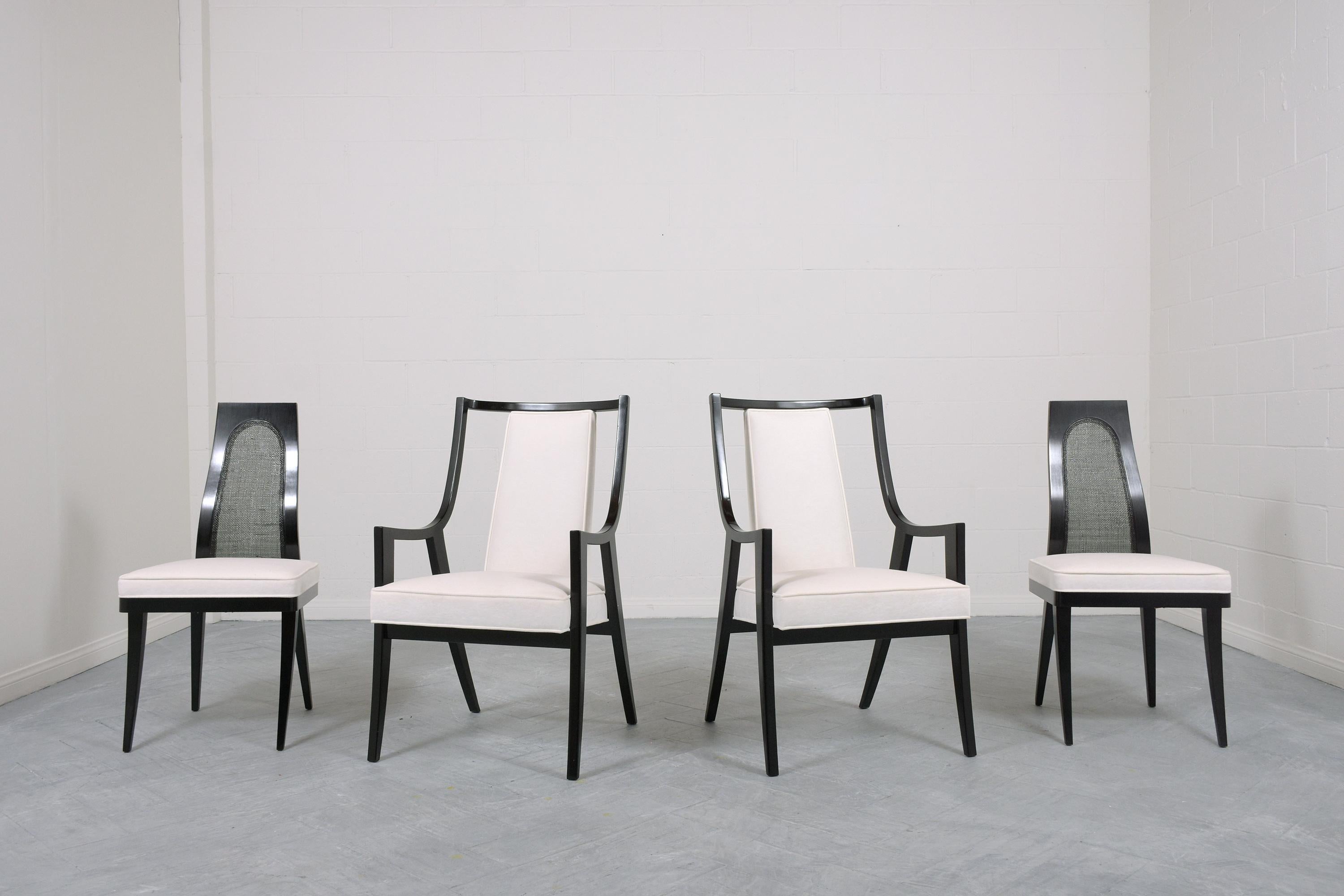 Mid-Century Modern 1950s Set of Eight Mid Century Modern Dining Chairs