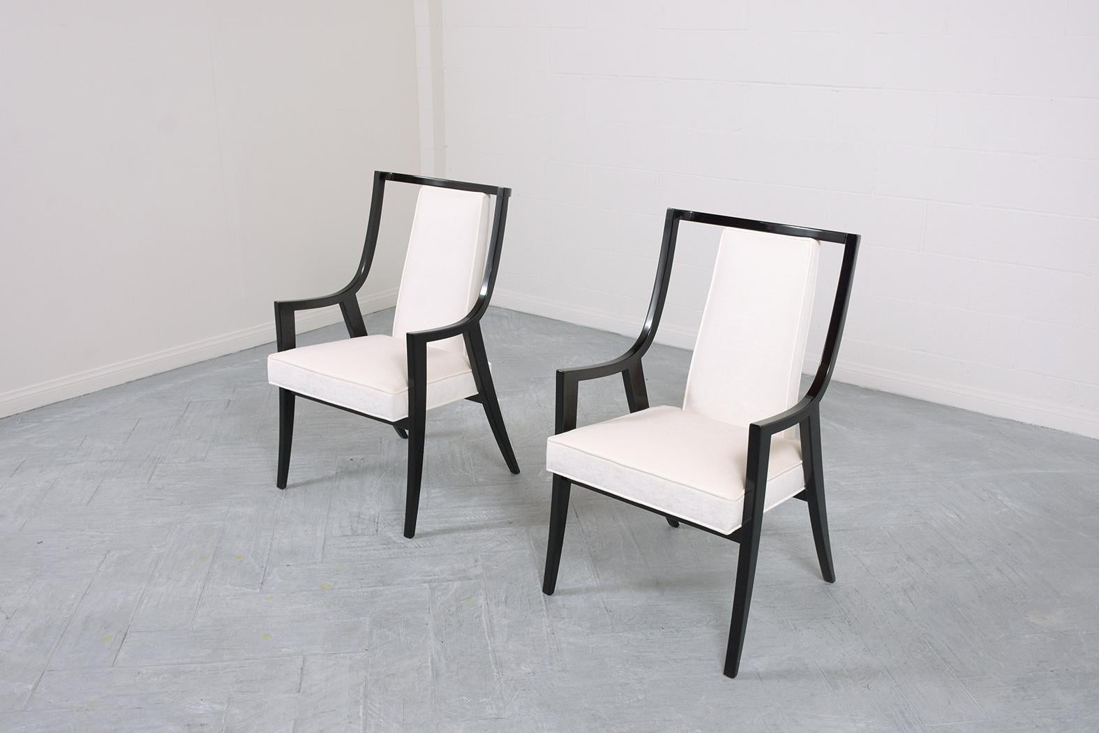 American 1950s Set of Eight Mid Century Modern Dining Chairs