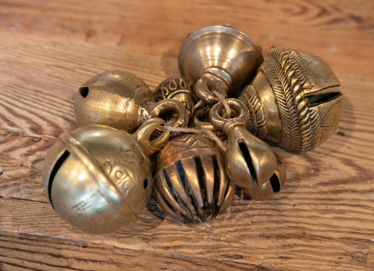 1950s Set of Eighteen Bronze Cowbells For Sale at 1stDibs