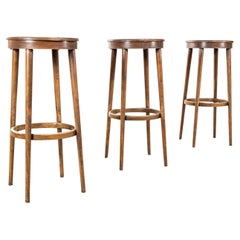 1950's Set Of Elegant Tall Bar Stools - Set Of Three