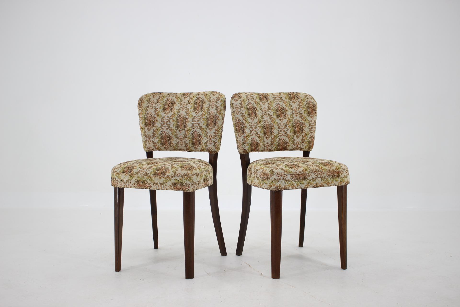 Mid-20th Century 1950s Set of Four Dining Chairs, Czechoslovakia