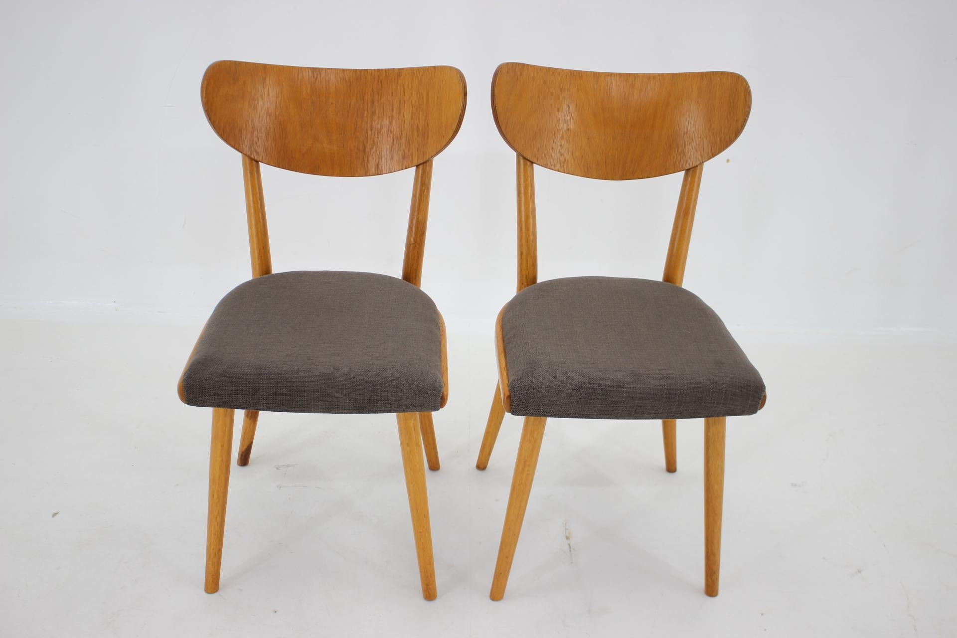 1950s Set of Four Dining Chairs, Czechoslovakia For Sale 1