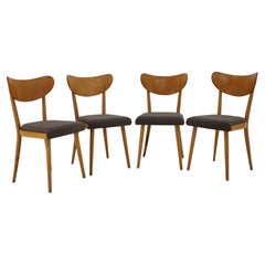 Vintage 1950s Set of Four Dining Chairs, Czechoslovakia