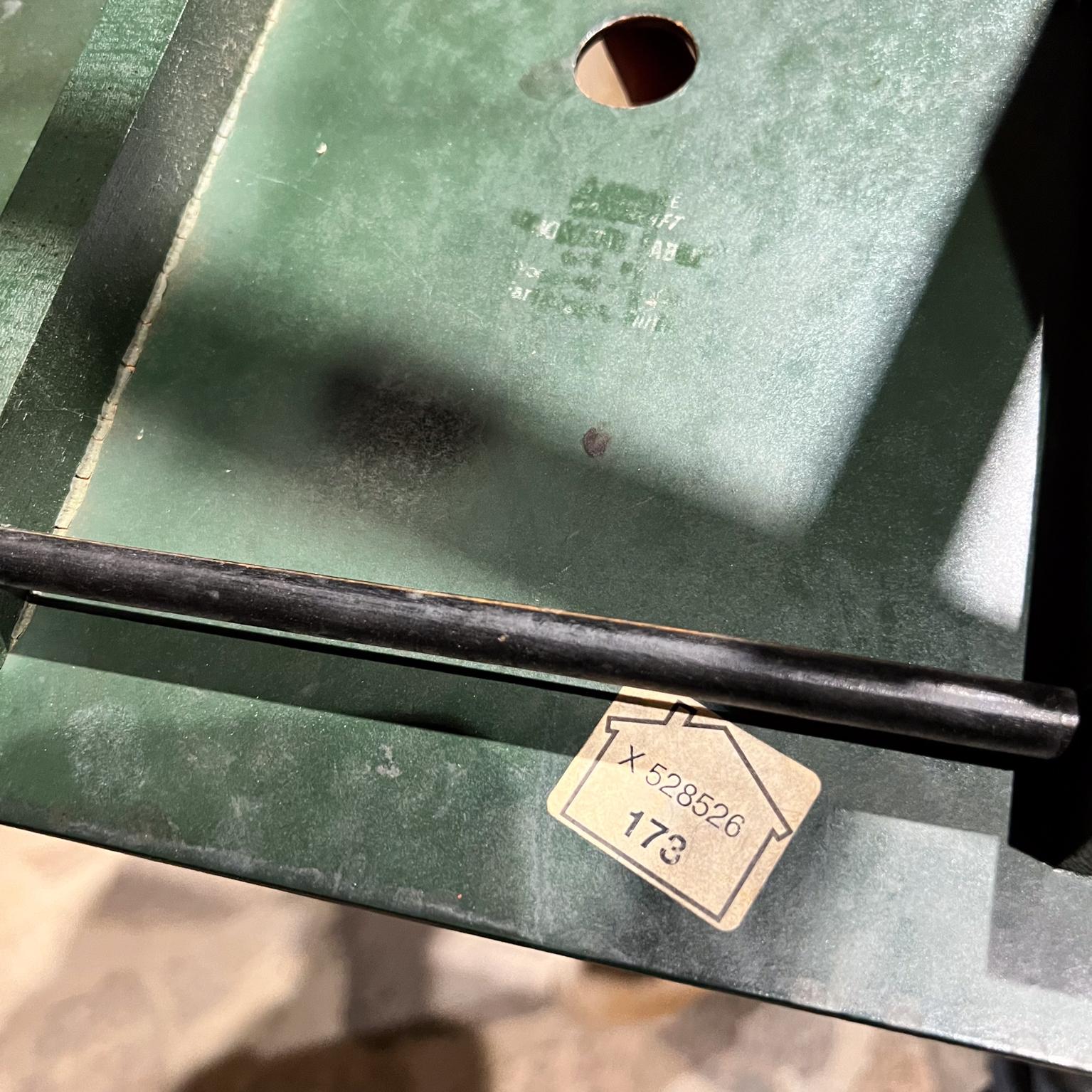 1950s Woodcraft  Hostette Four Folding Serve Tables Green Black For Sale 4