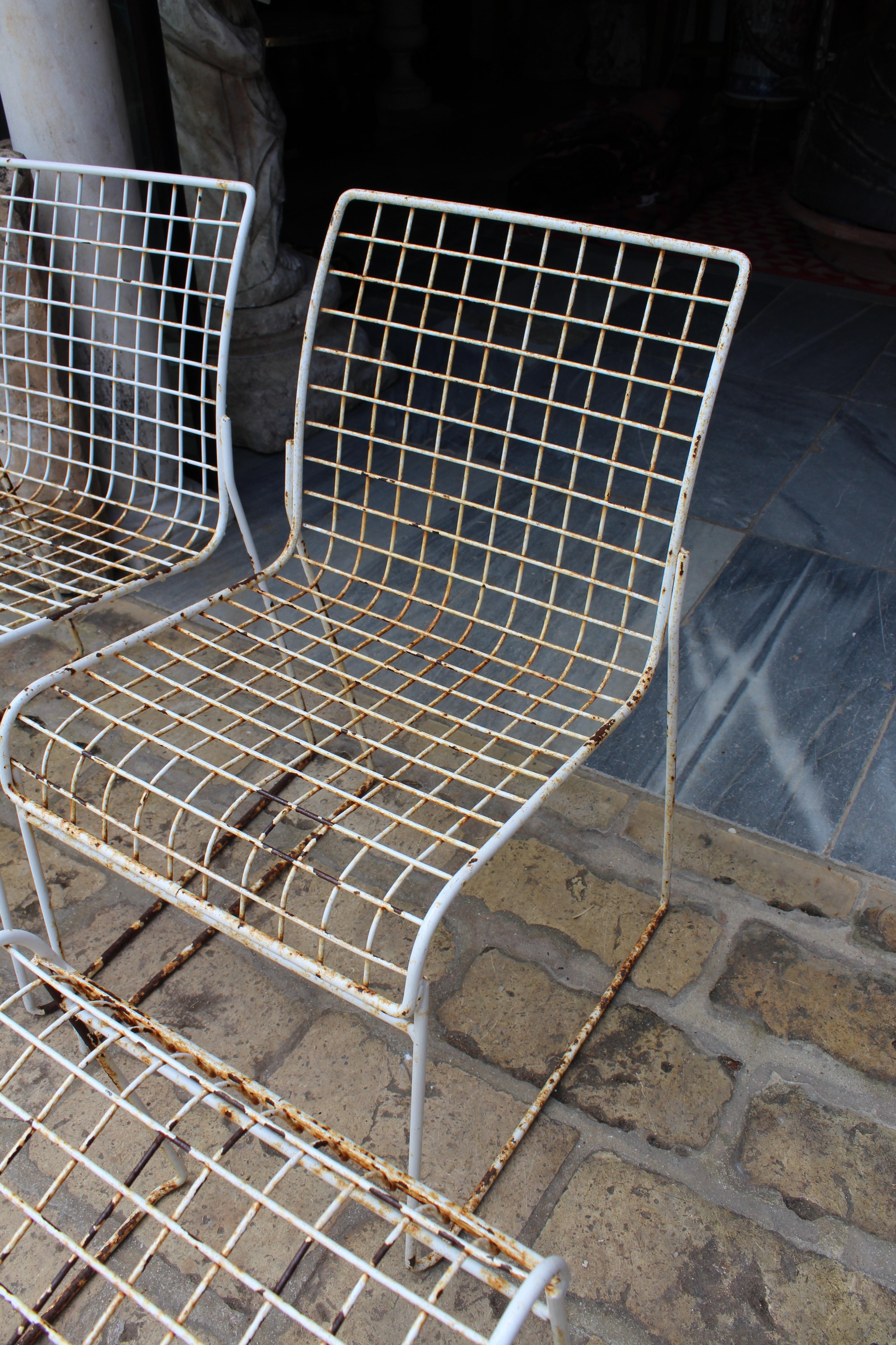 1950s Set of Four Italian Design Iron Chairs 8