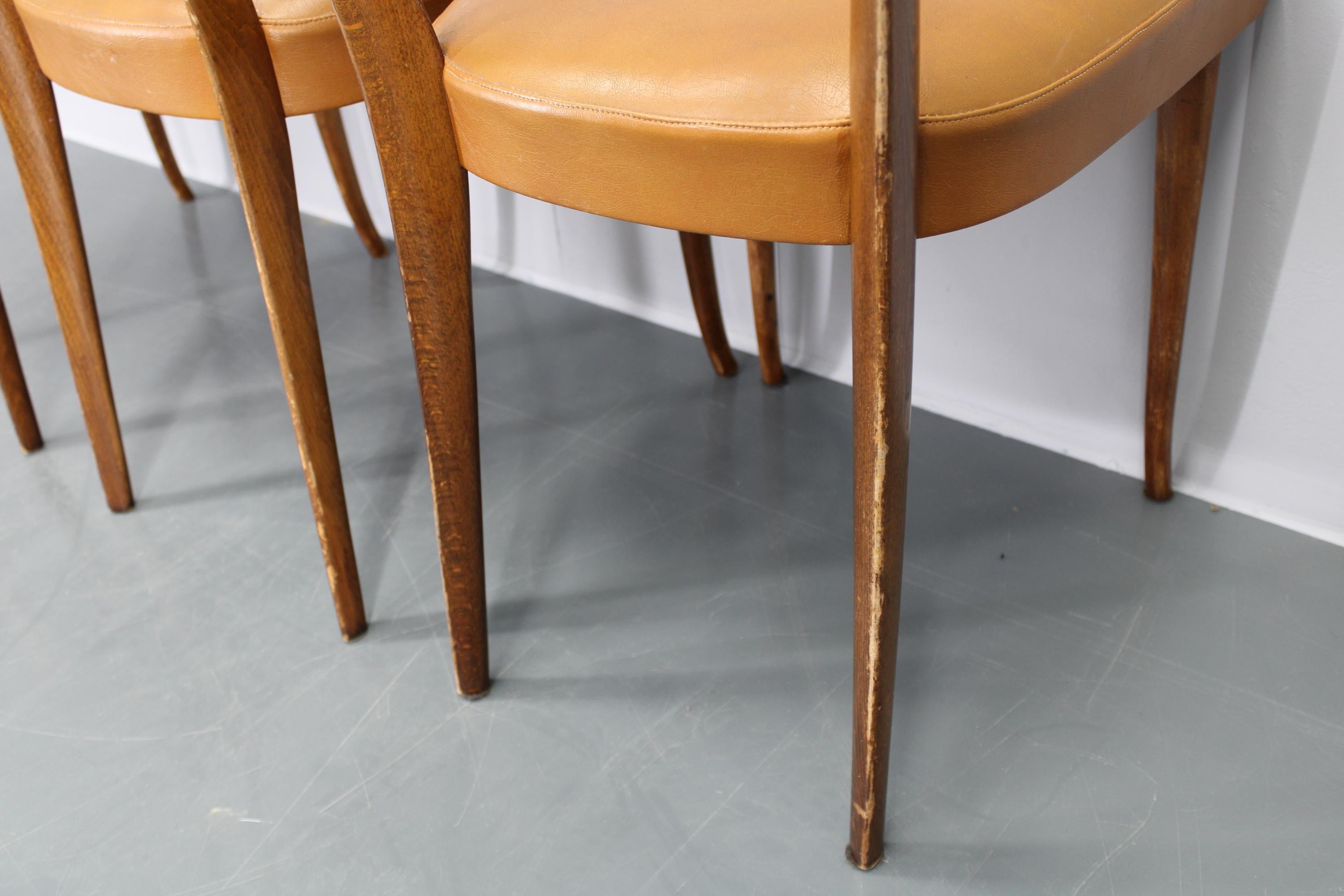 1950s Set of Four Italian Dining Chairs For Sale 10