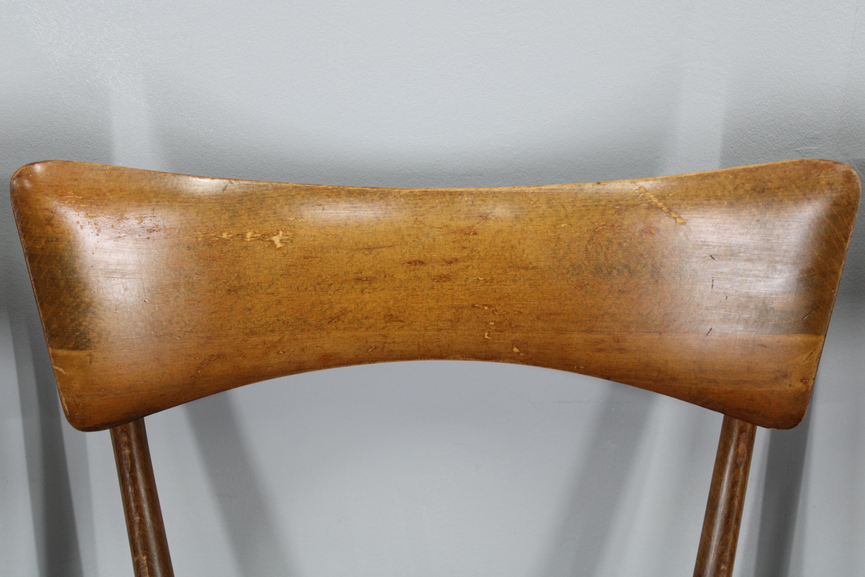1950s Set of Four Italian Dining Chairs In Good Condition For Sale In Praha, CZ
