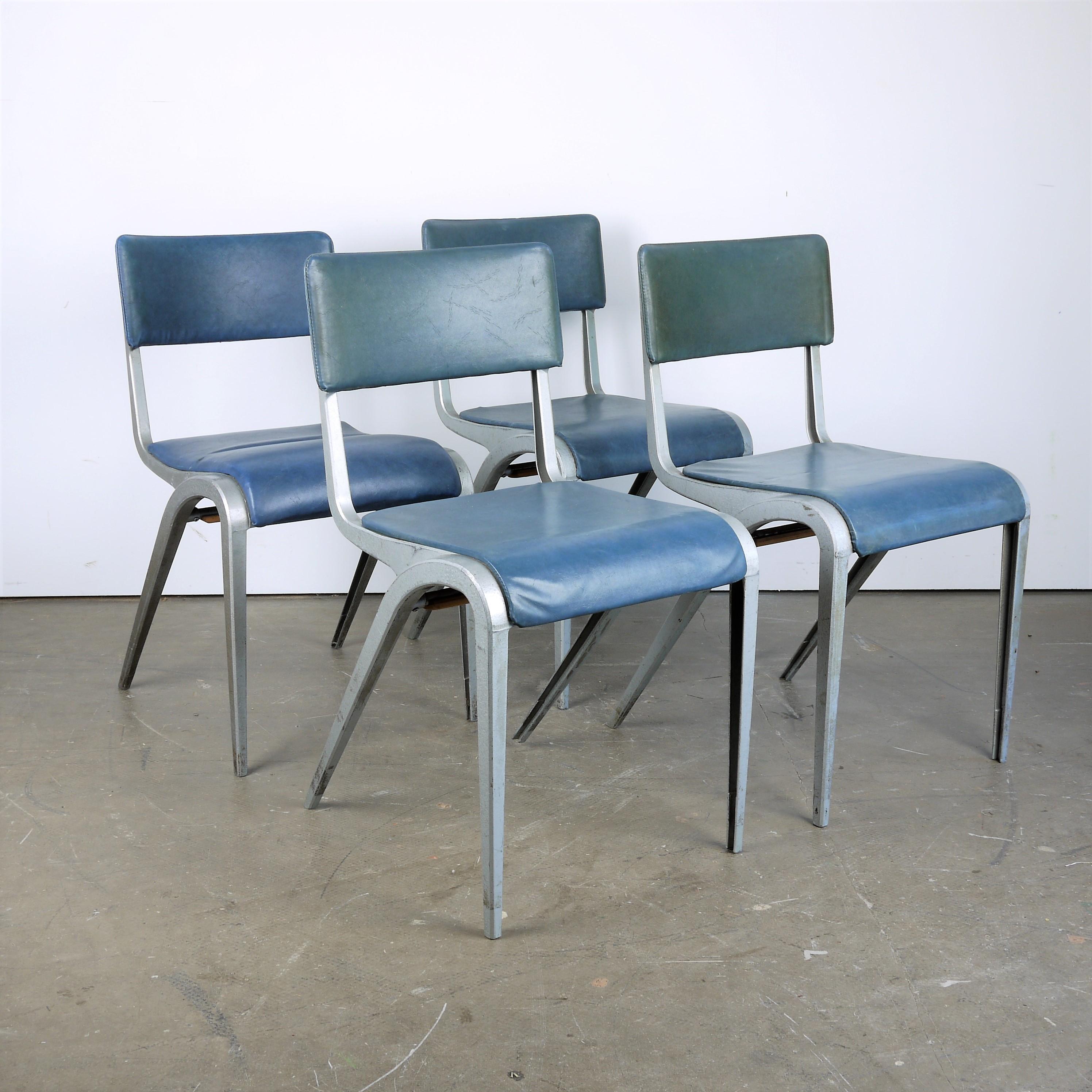 1950s Set of Four James Leonard Esavian ESA Dining/Side Upholstered Chairs 3