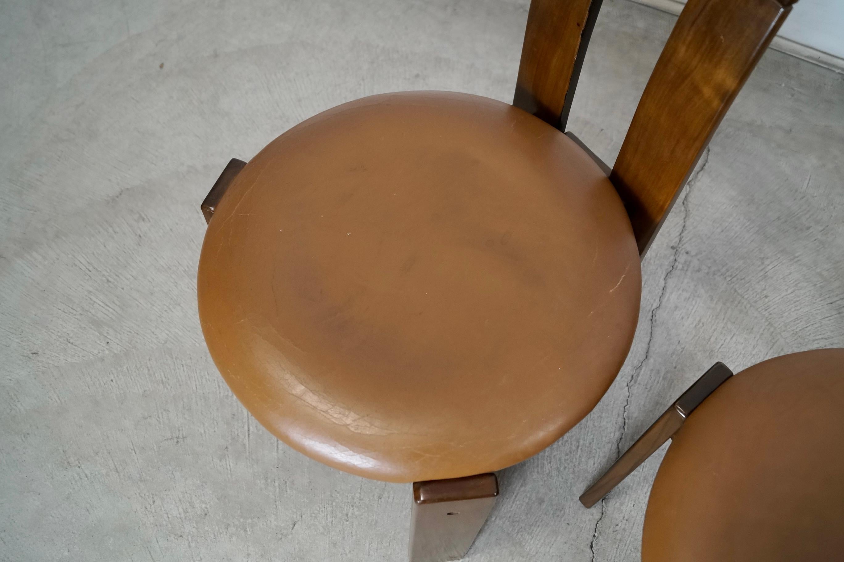1950's Set of Four Mid-Century Brazilian Modern Sergio Rodrigues Dining Chairs For Sale 9