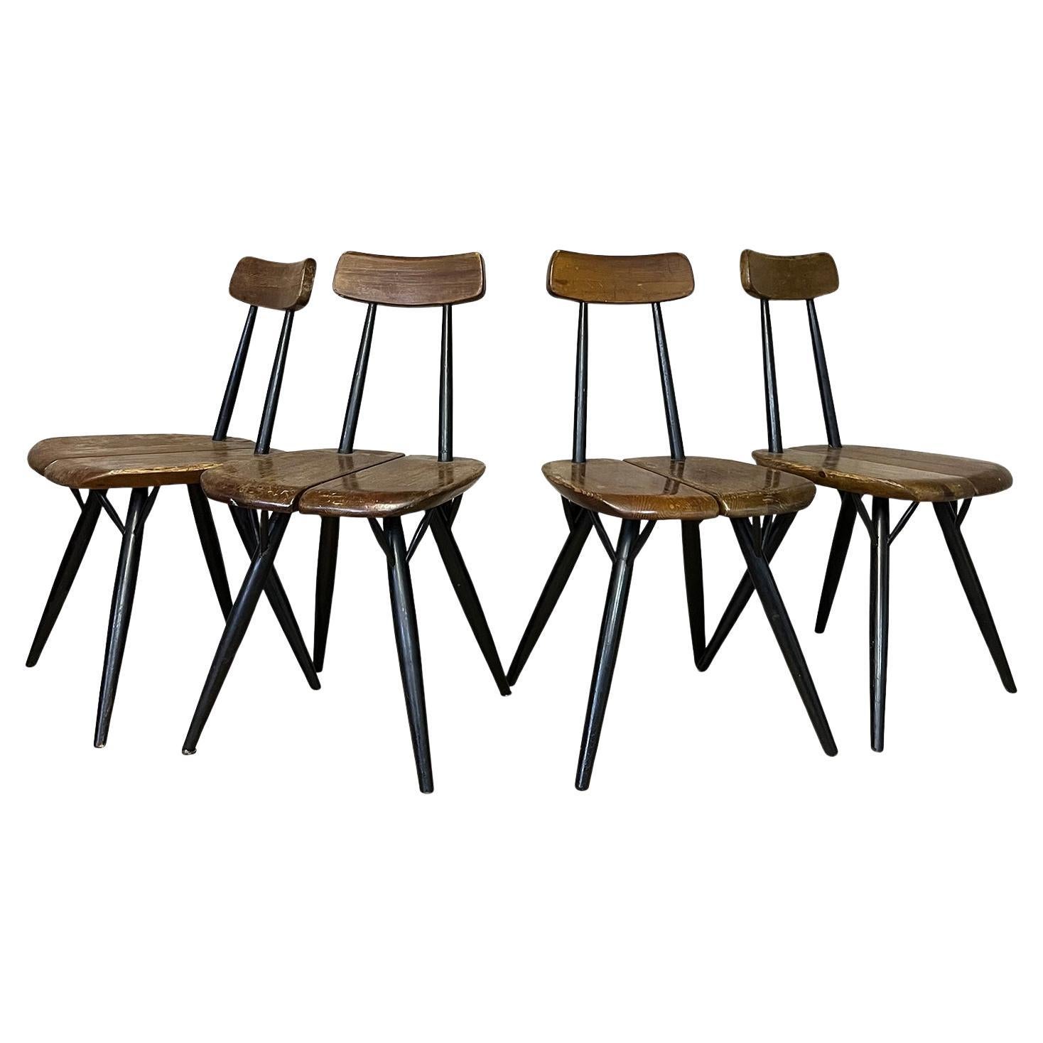 1950S, Set of Four Prikka Chairs by Tapiovaara
