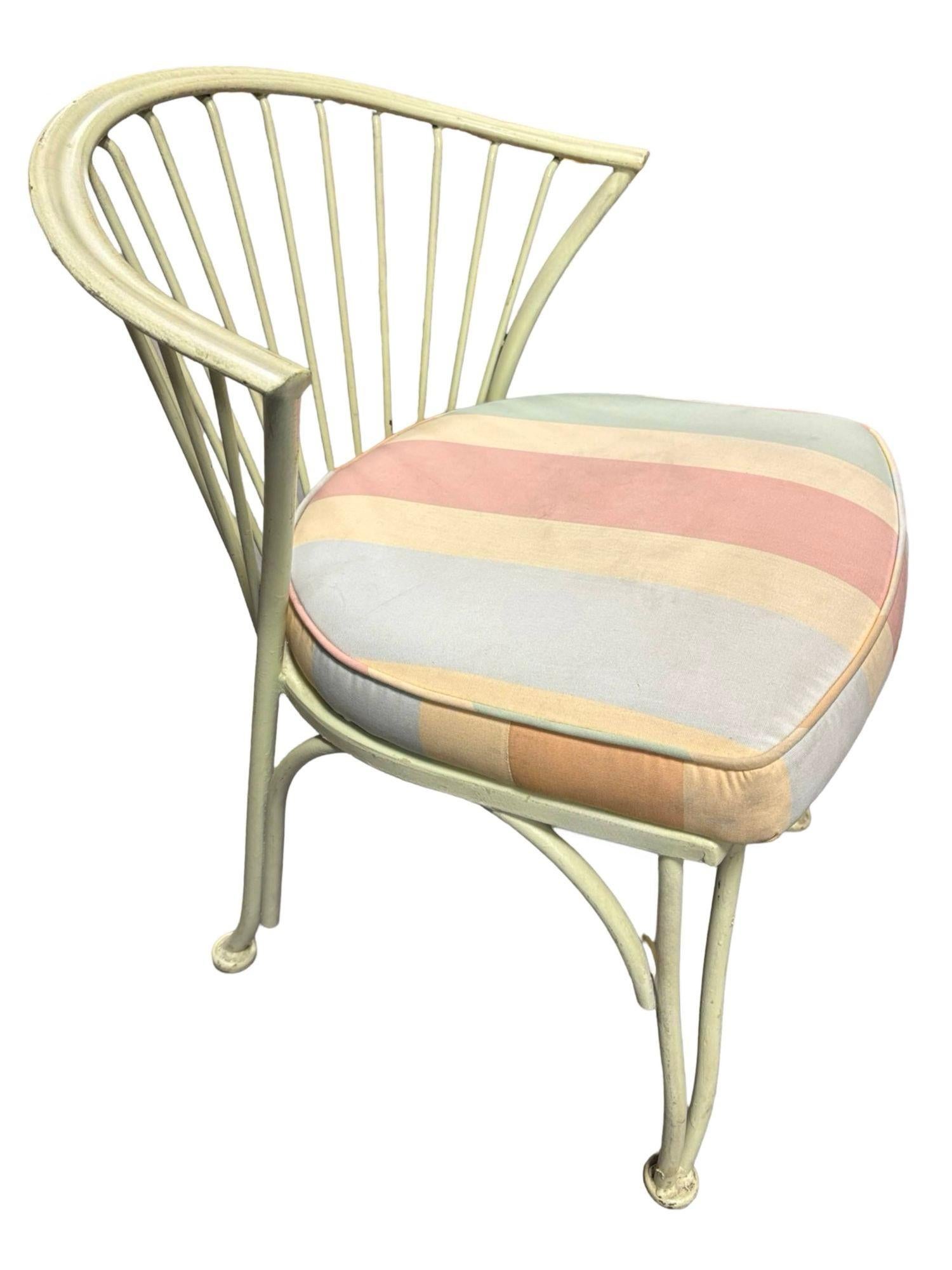 American 1950's Set of Four Woodard Pinecrest Outdoor Chairs For Sale
