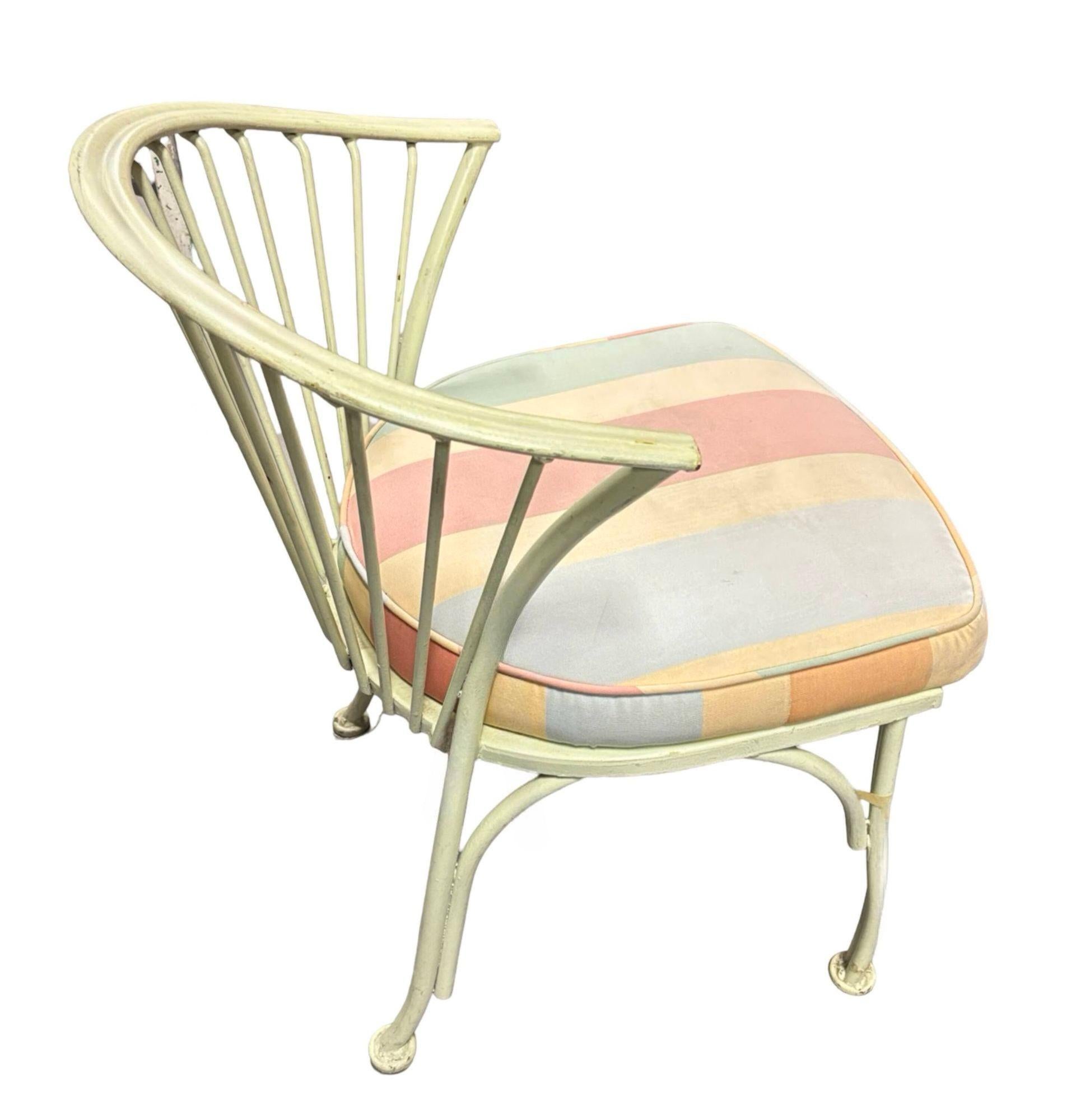 Mid-20th Century 1950's Set of Four Woodard Pinecrest Outdoor Chairs For Sale