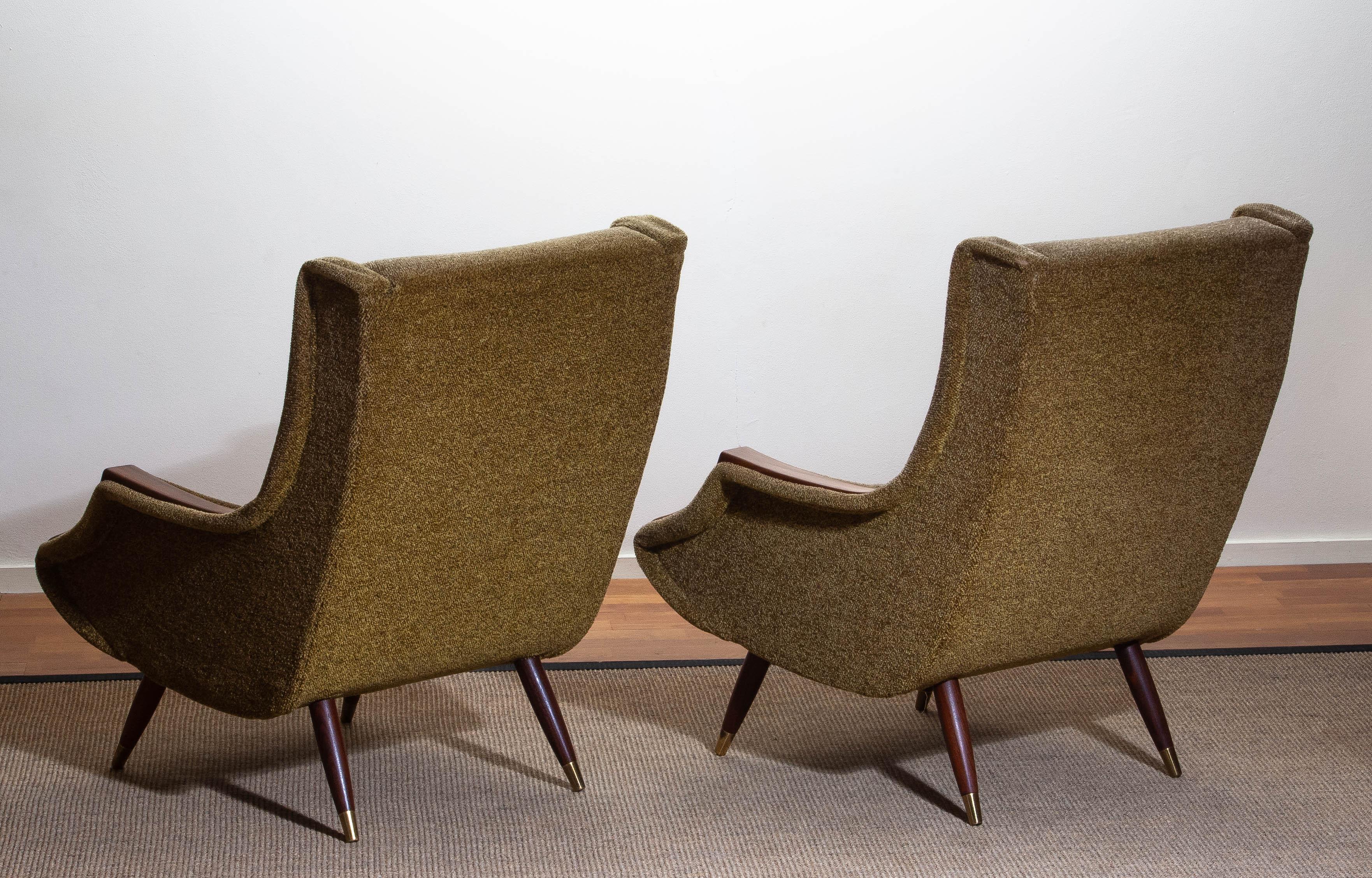 1950s, Set of Lounge Easy Club Chairs by Aldo Morbelli for Isa Bergamo, Italy 5