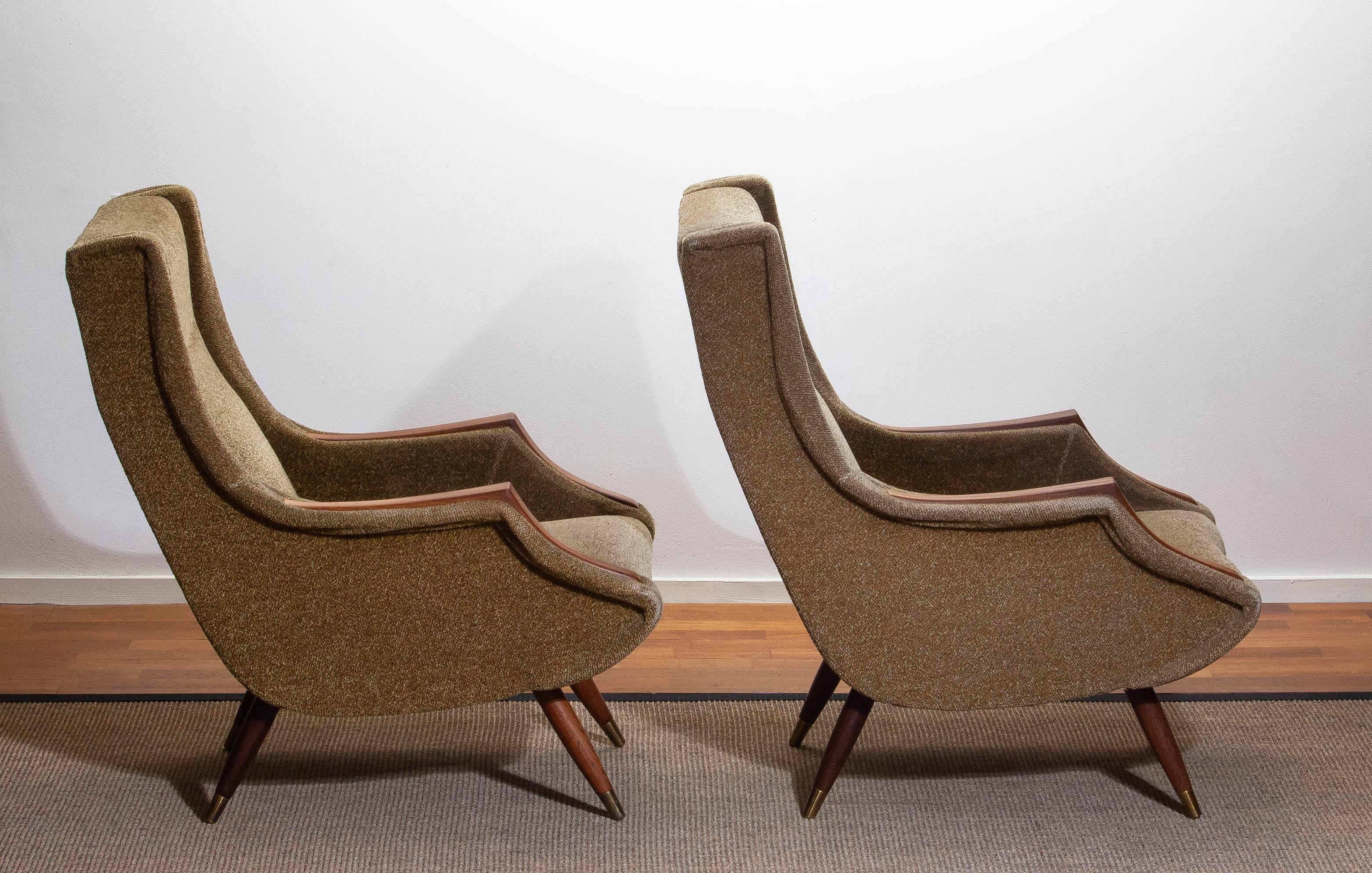 1950s, Set of Lounge Easy Club Chairs by Aldo Morbelli for Isa Bergamo, Italy 1