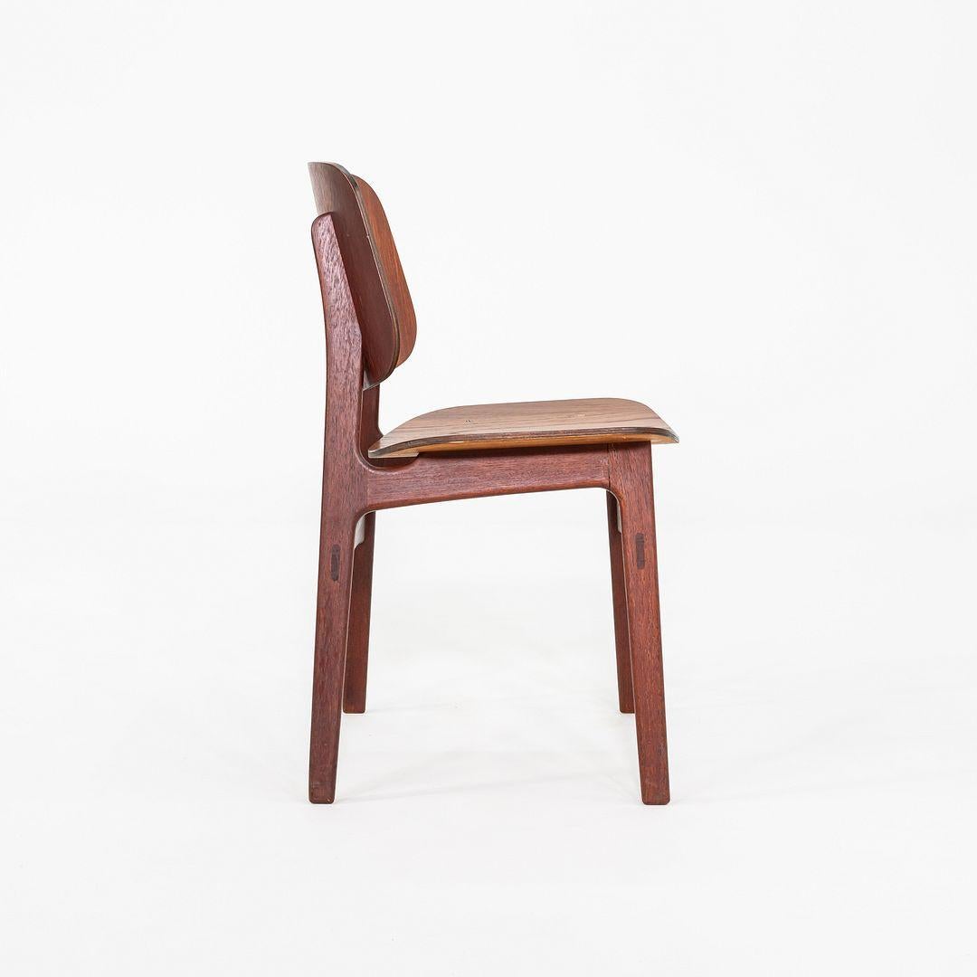 Set di sei sedie da pranzo di Borg Mogensen n. 155 per Soborg Mobler in teak degli anni '50 in vendita 3