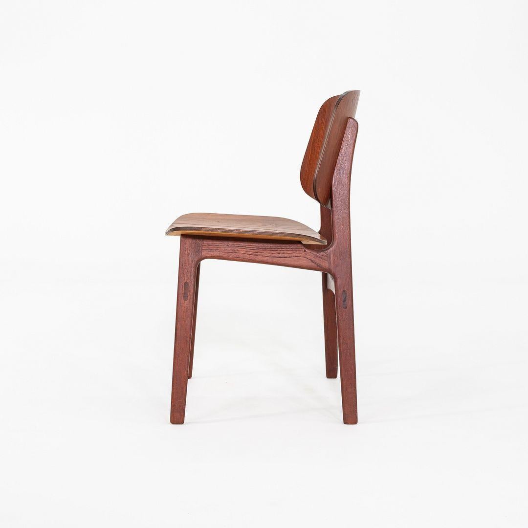 Set di sei sedie da pranzo di Borg Mogensen n. 155 per Soborg Mobler in teak degli anni '50 in vendita 4