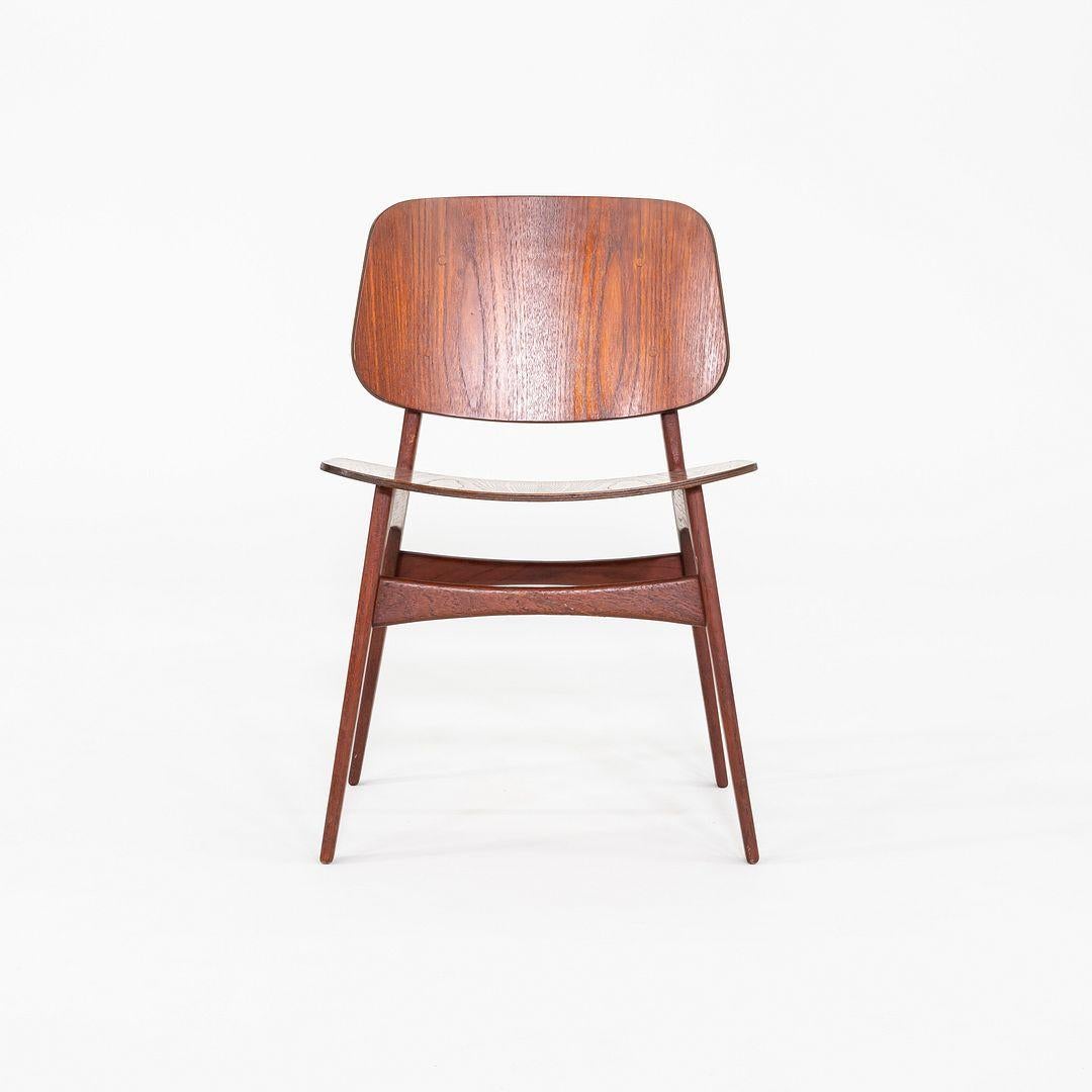 Danese Set di sei sedie da pranzo di Borg Mogensen n. 155 per Soborg Mobler in teak degli anni '50 in vendita