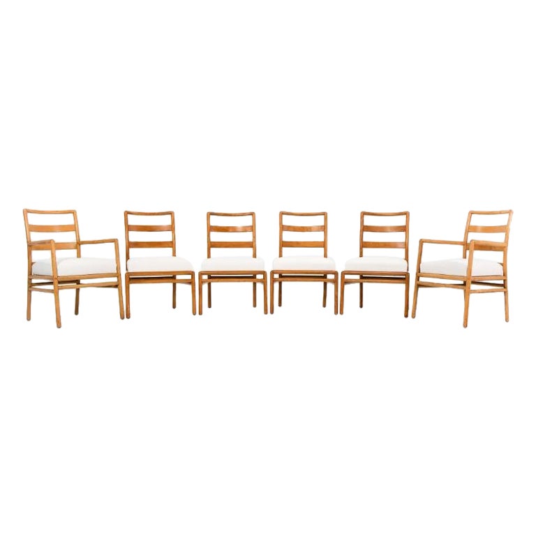 1950s Set of Six AT&T. Chaises de salle à manger Robsjohn Gibbings pour Widdicomb modèle 4209