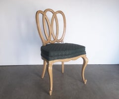 1950s Set of Six Vintage French Provincial Pretzel Ribbon Back Dining Chairs