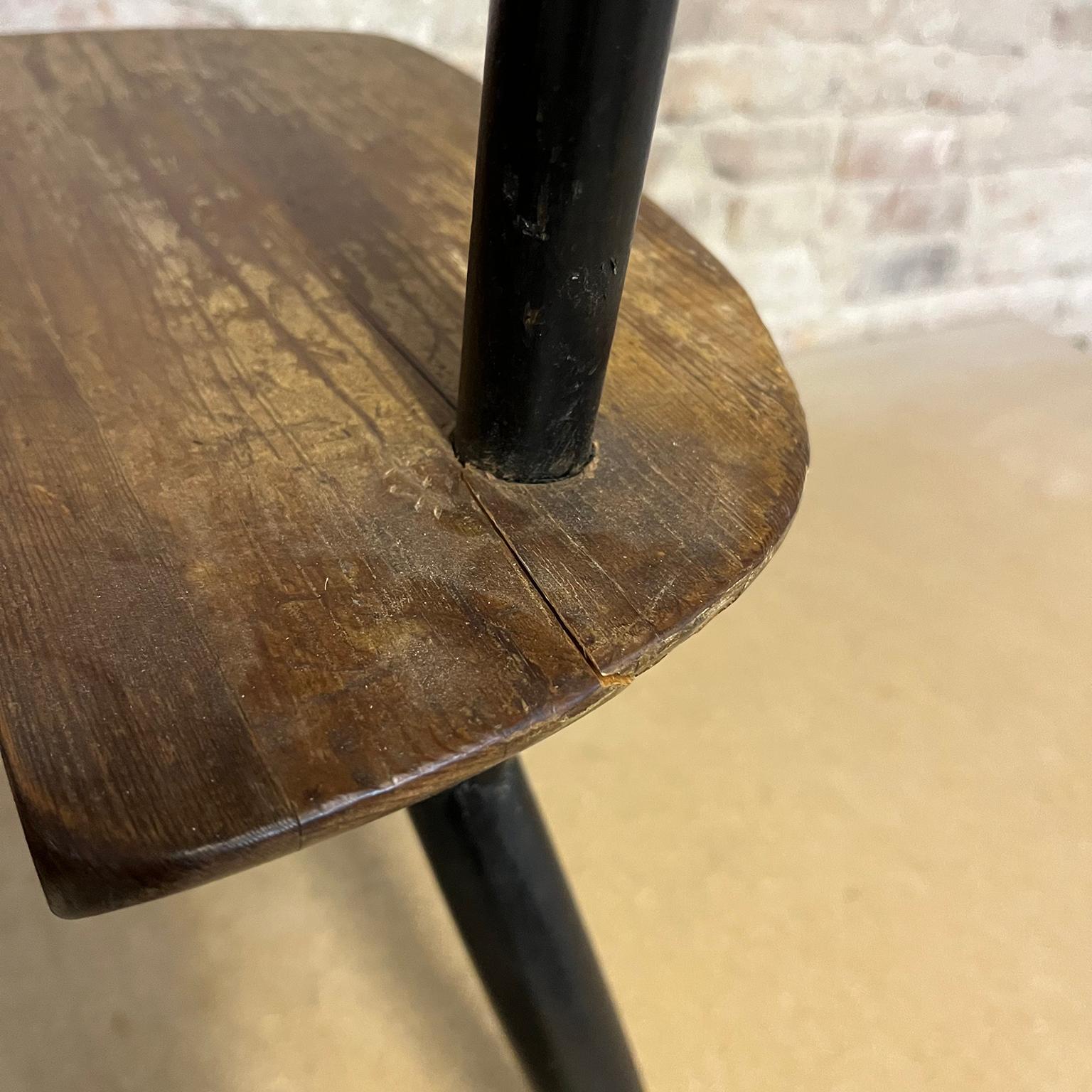 1950's, Set of Table Red Brown Table Top and Four Pirkka Chairs by Tapiovaara For Sale 11