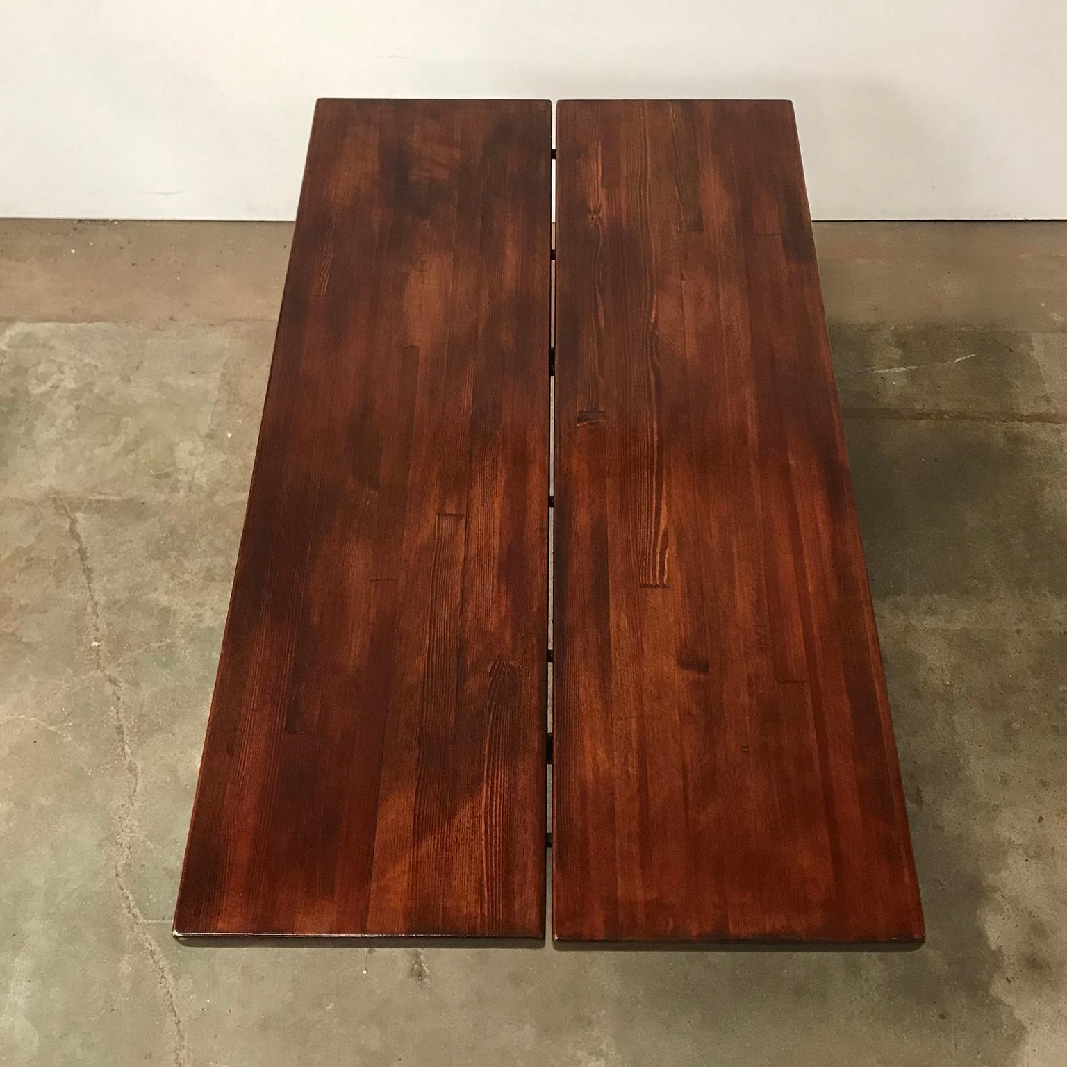 Scandinavian Modern 1950's, Set of Table Red Brown Table Top and Four Pirkka Chairs by Tapiovaara For Sale