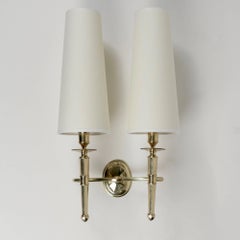 Ensemble de trois appliques en bronze doré des années 1970 par la Maison Honoré