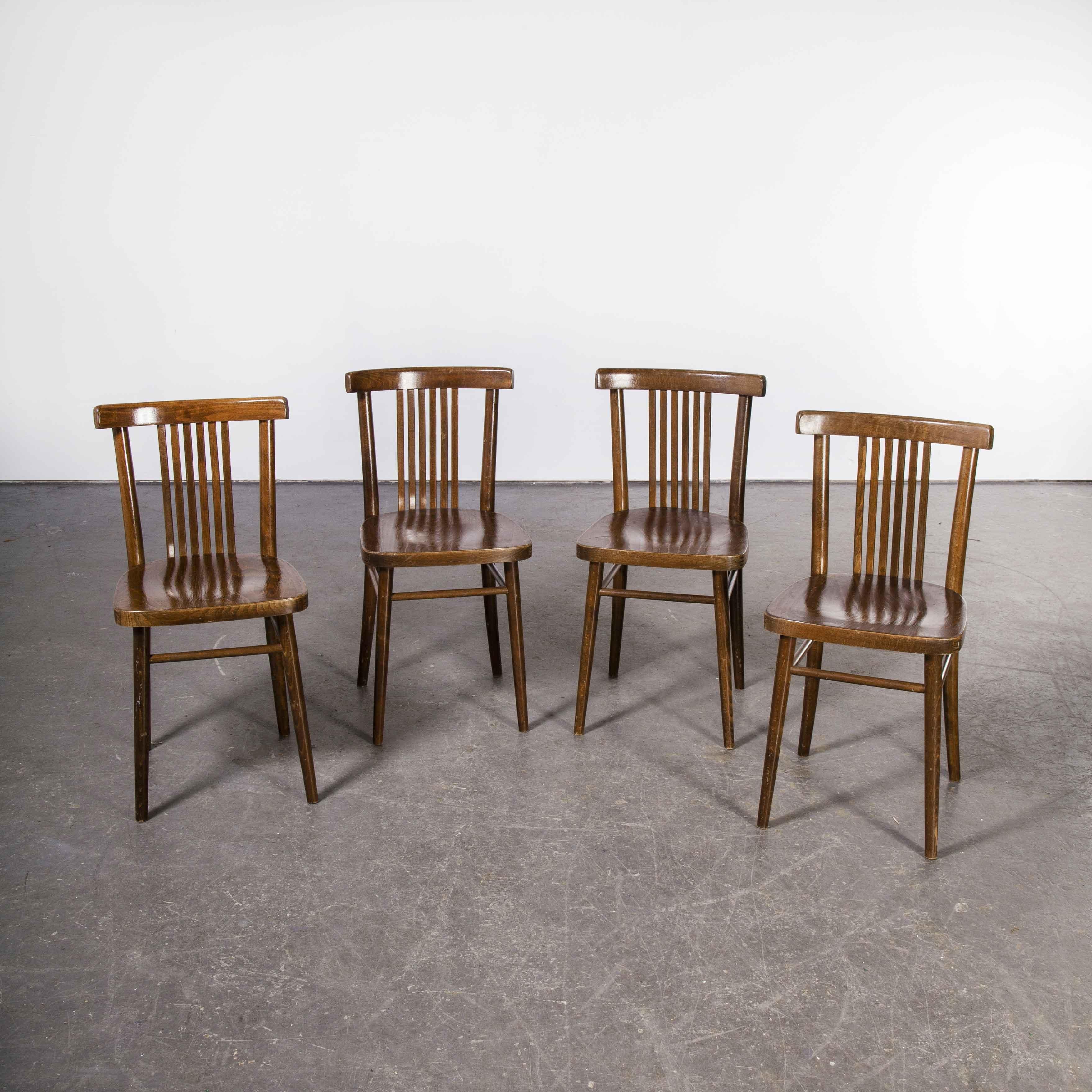 1950's Set of Ton Dining Chairs, Set of Four 9