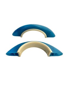 1950er Satz von zwölf nie benutzten Candy Electric Blue Bakelite Griffe