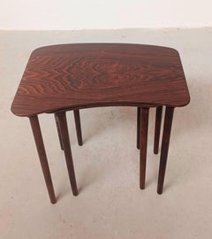 1950s Set of Two Fully Restored Danish Rosewood Nesting Tables