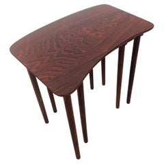 1950s Set of Two Fully Restored Danish Rosewood Nesting Tables
