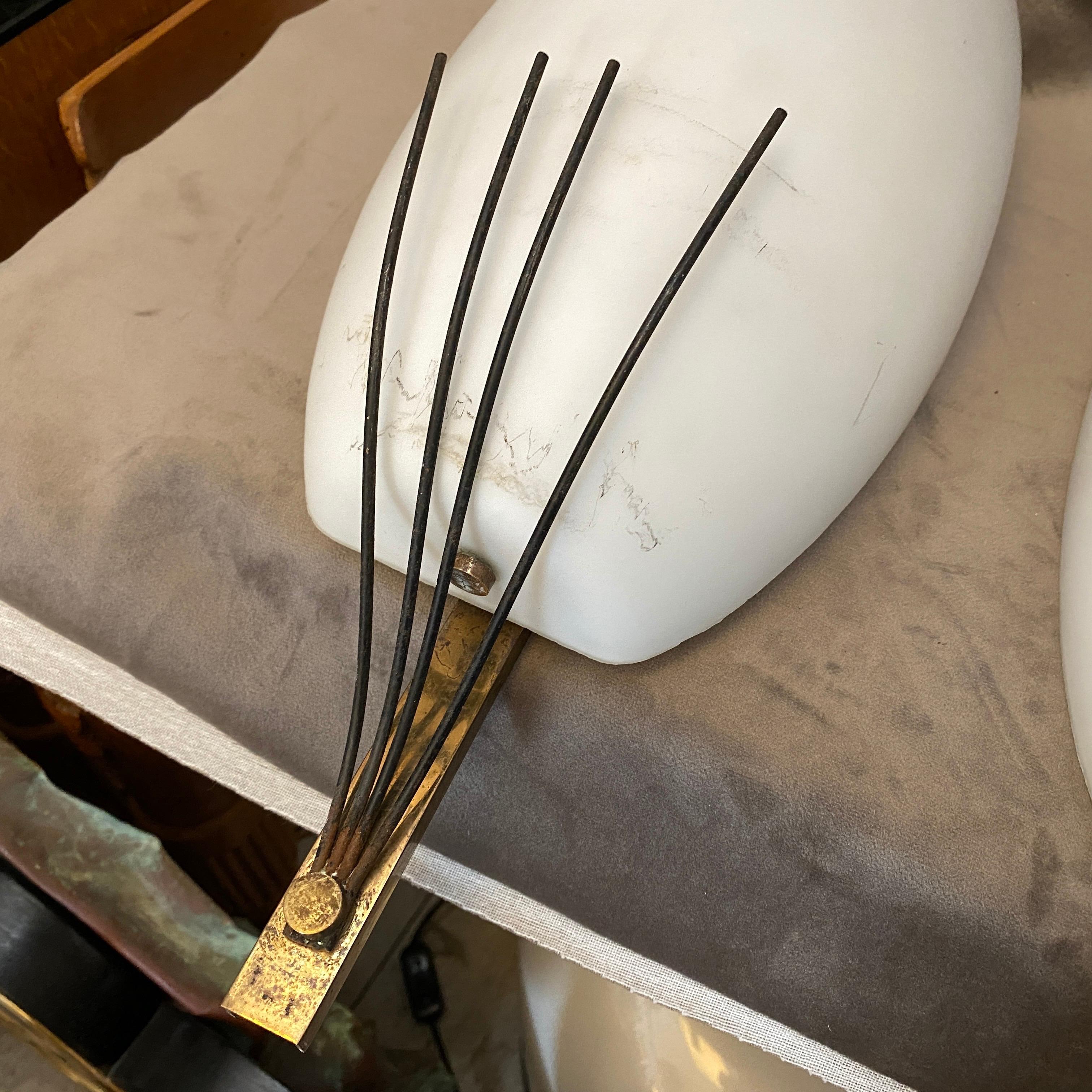 Two big wall sconces made in Italy in the 1950s by Arredoluce, good conditions overall, they work 110-240 volts and need three regular e14 bulbs each one.