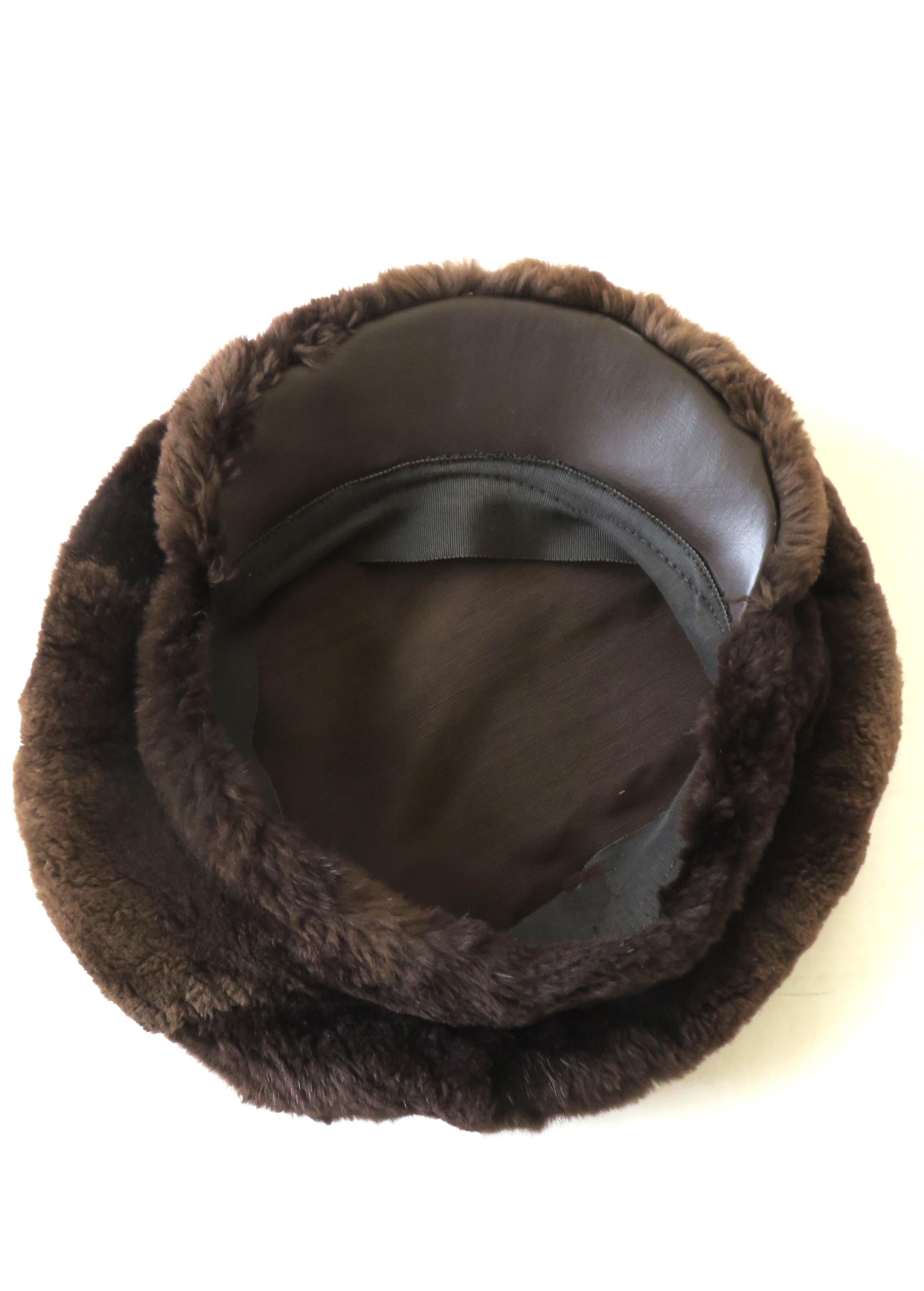 1950s Sheared Beaver Newsboy Cap For Sale 5