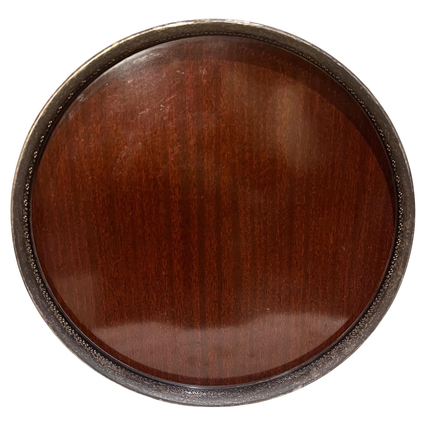 Vassoio da portata rotondo Sheffield Silver Company Crescent Formica del 1950