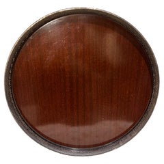 Plateau de service rond Crescent Formica de Sheffield Silver Company des années 1950