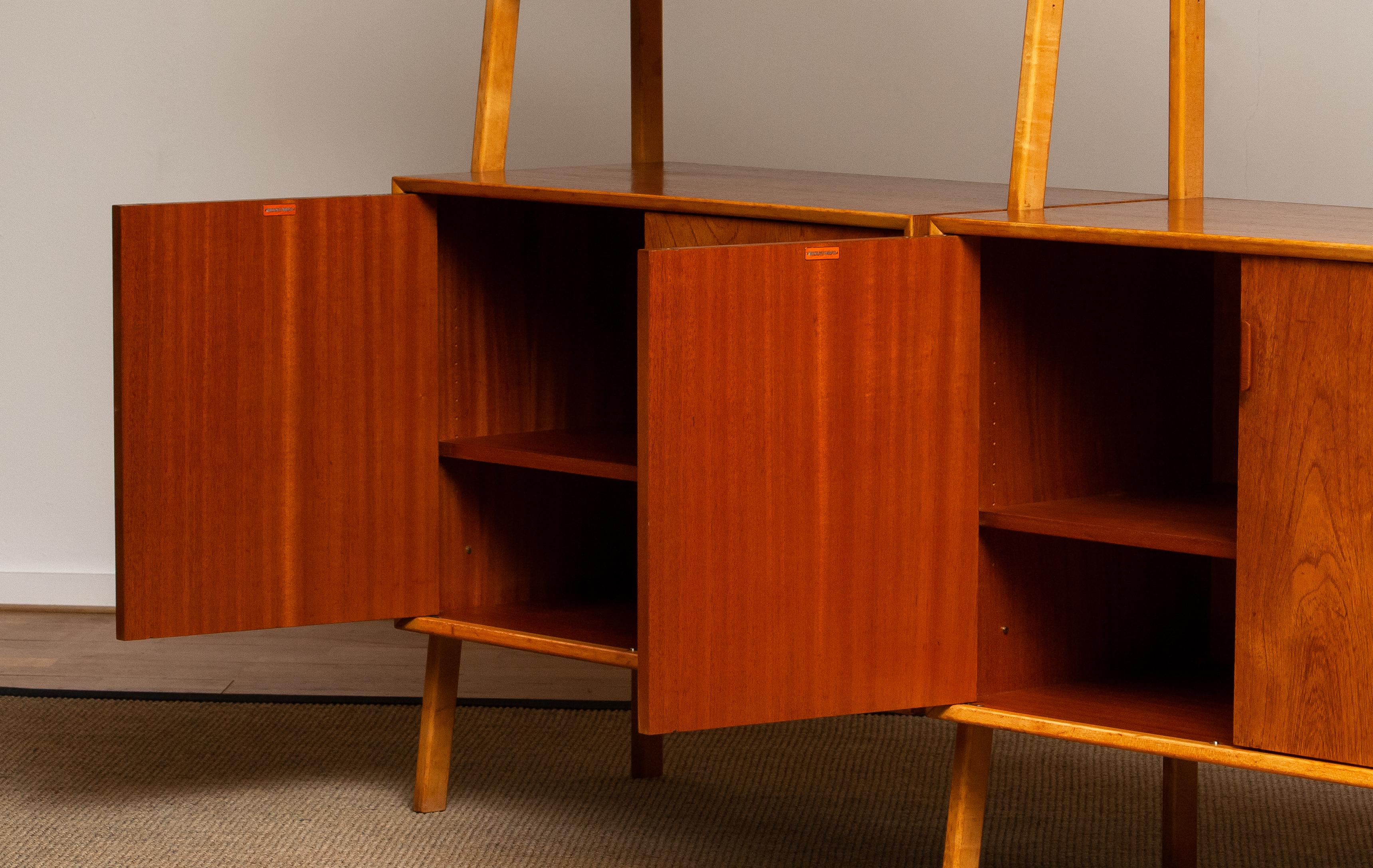 1950s Shelfs / Bookcase / Sideboard in Teak and Beech by Brantorps, Sweden 6