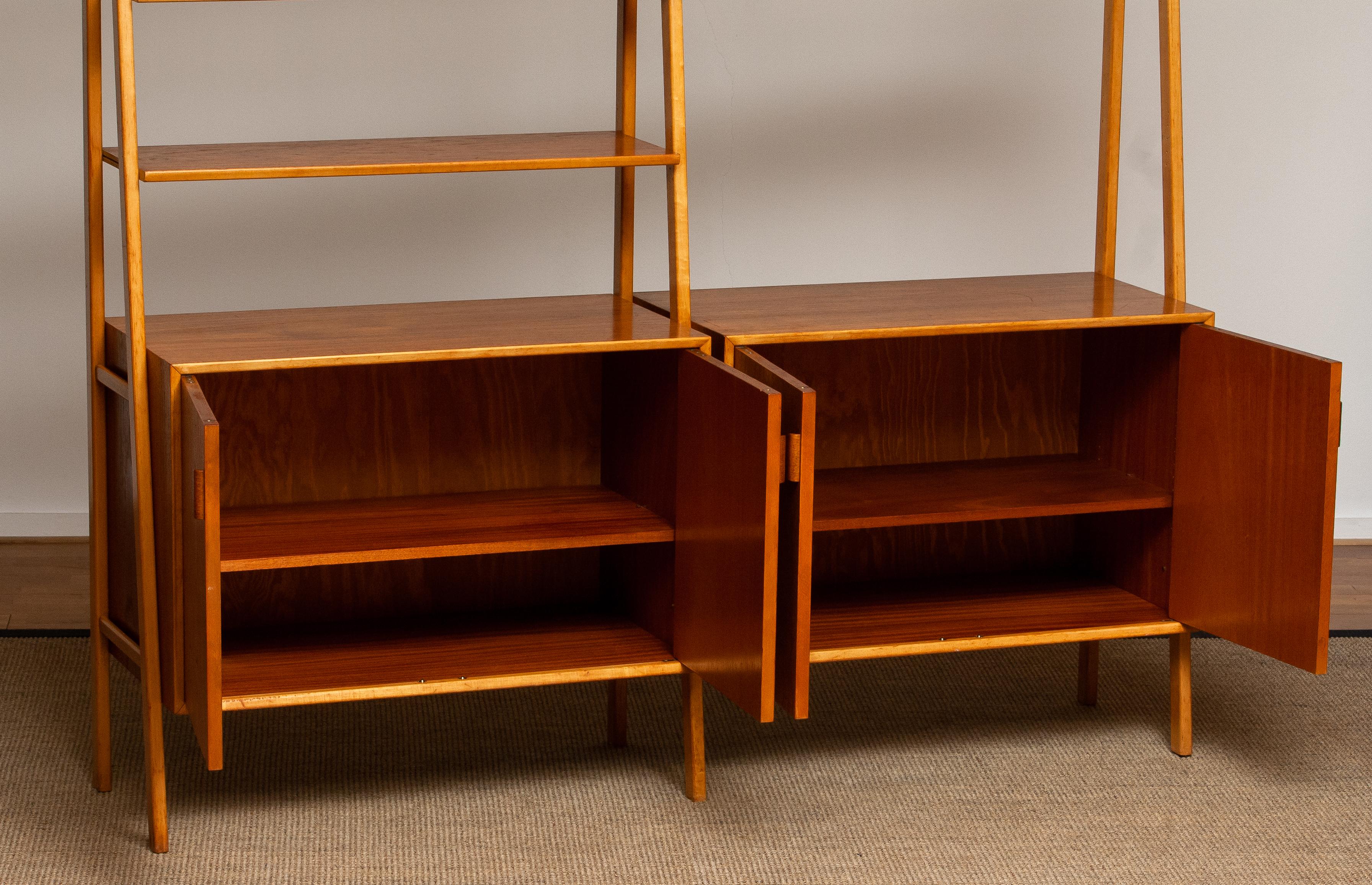 1950s Shelfs / Bookcase / Sideboard in Teak and Beech by Brantorps, Sweden 1