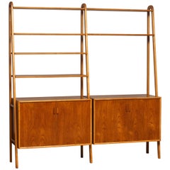 1950s Shelfs / Bookcase / Sideboard in Teak and Beech by Brantorps, Sweden