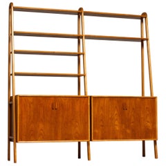 1950s Shelfs / Bookcase / Sideboard in Teak and Beech by Brantorps, Sweden