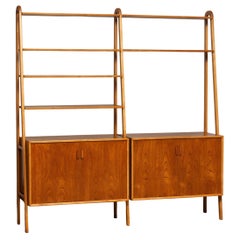 1950er Regale / Bücherregal / Sideboard in Teak und Buche von Brantorps:: Schweden