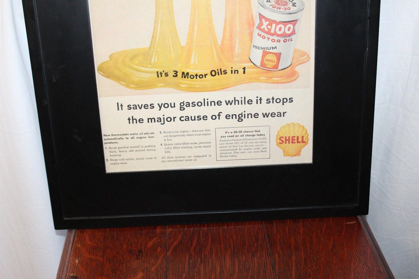 Shell motor oil paper advertising the x-100 can.