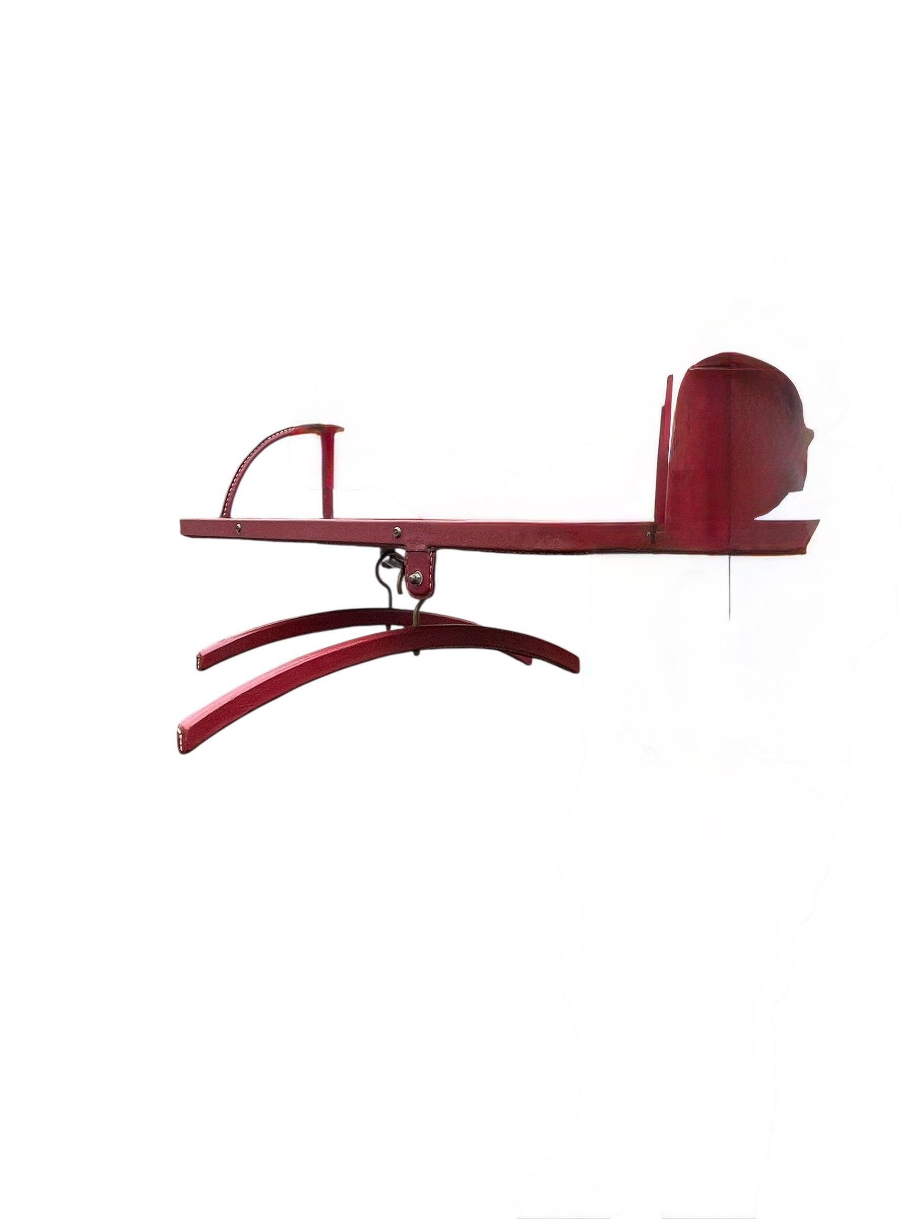 1950's Shelve with two coat hangers by Jacques Adnet For Sale 6