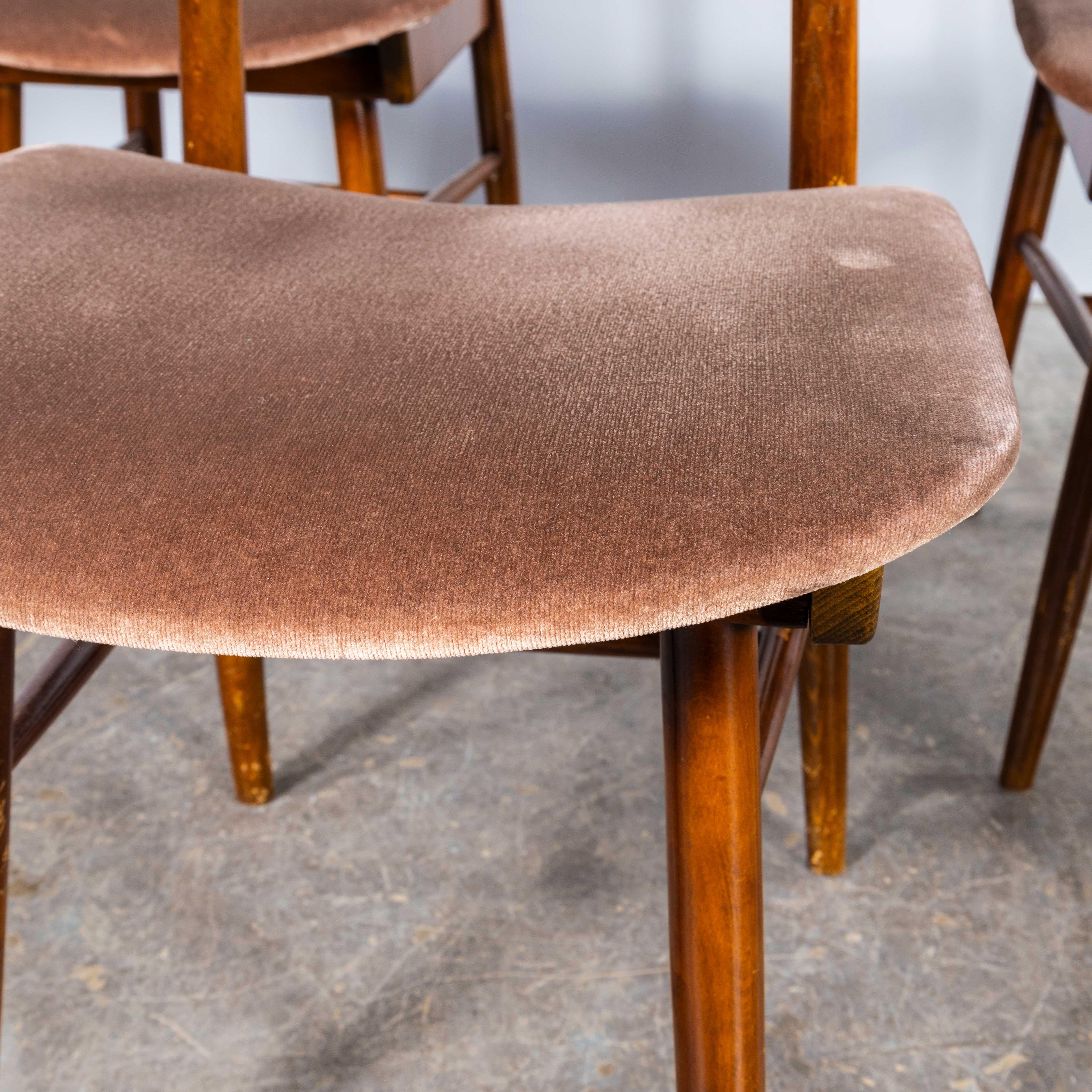 1950's Shield Back Mid Century Upholstered Dining Chair For Sale 7
