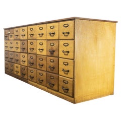 1950’s Shop Serving Counter with till Drawer, Oak Thirty Two Drawer