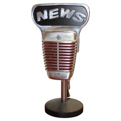 1950s Shure Model 51 Dynamic Microphone with News Topper