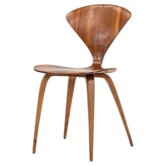 1950s Side Chair by Norman Cherner for Plycraft in Walnut Plywood